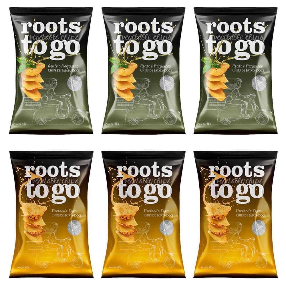 Kit 6Un Roots To Go Mostarda Dijon E Azeite Manjericão 45G