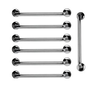 Barra de Apoio 60cm Aço Inox Kit 7 Unidades Segurança Banheiro Box Idoso Criança Cadeirante Gestante Acessibilidade Suporte Resistente