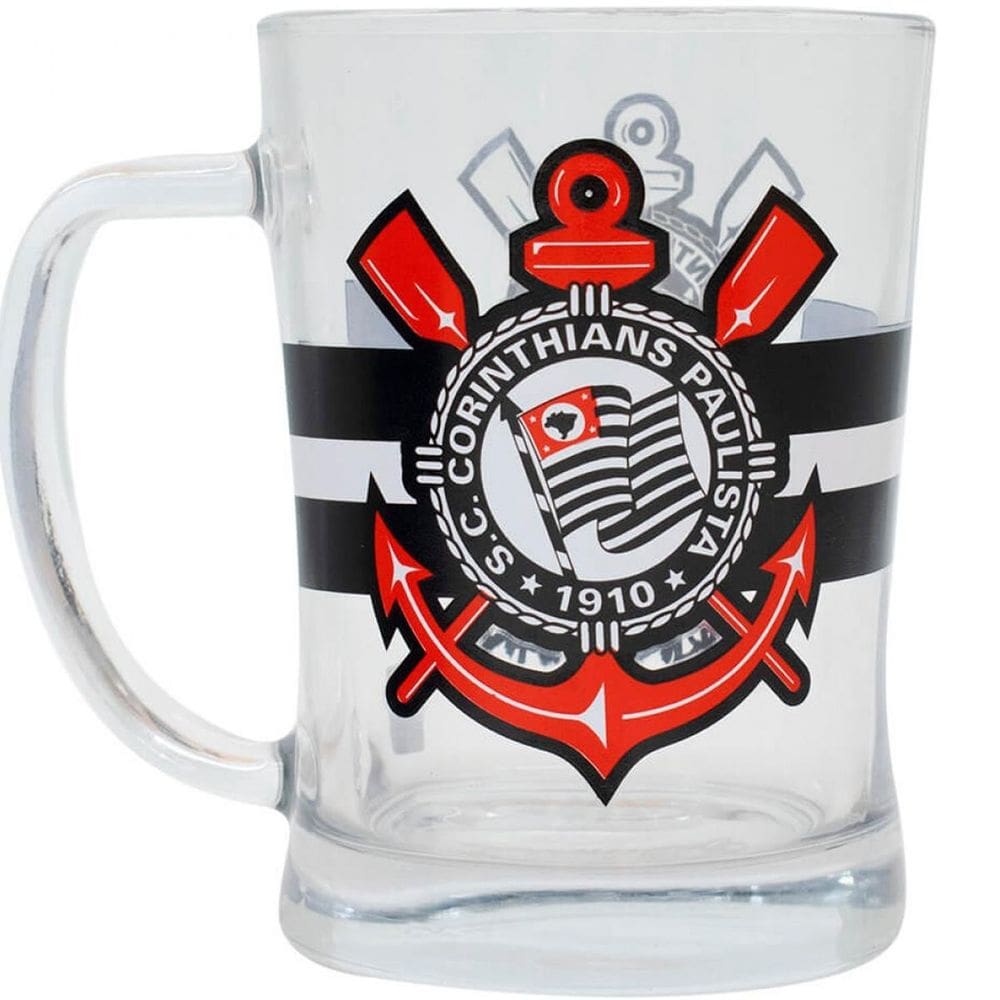 Caneca De Vidro Gigante 660Ml - Corinthians