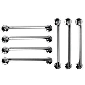 Barra de Apoio Aço Inox 60cm Kit 7 Unidades Banheiro Box Acessibilidade Segurança Idoso Parede Corrimao Suporte Escada