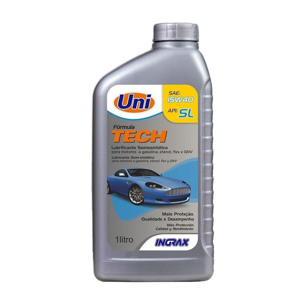 Óleo Lubrificante para Carro Uni Ingrax Semi Sintético 15W40 - Embalagem com 12 Unidades