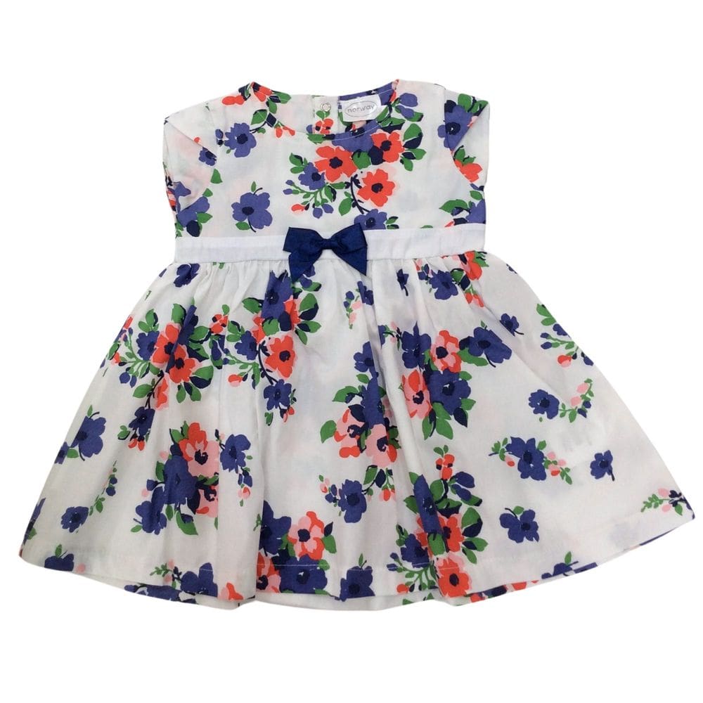Vestido Infantil Noruega Xadrez e Floral