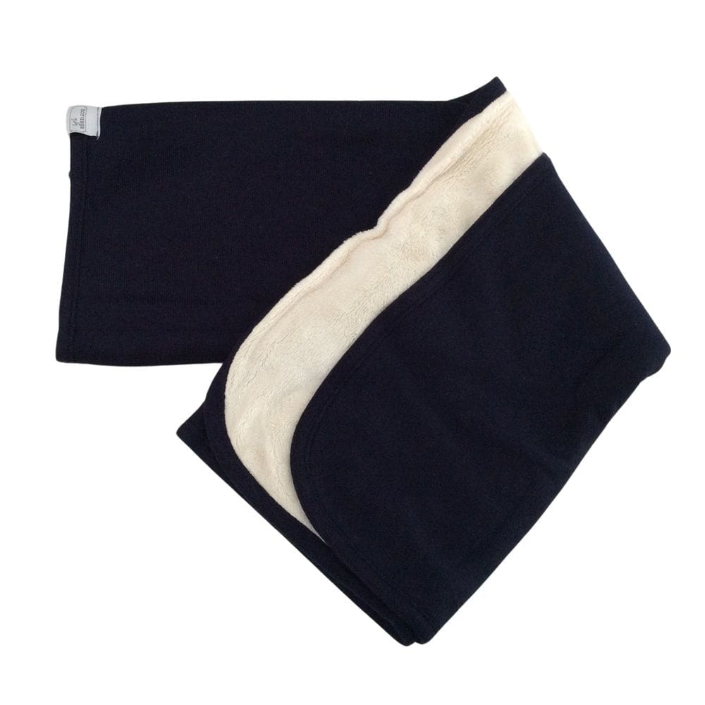 Manta Cobertor Pele e Tricot Noruega Cru/marinho e Cru/rosa