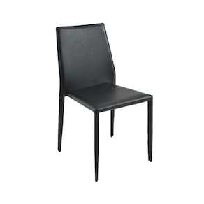 Cadeira De Jantar Amanda Pvc Preta Rivatti Kit 6 Unidades