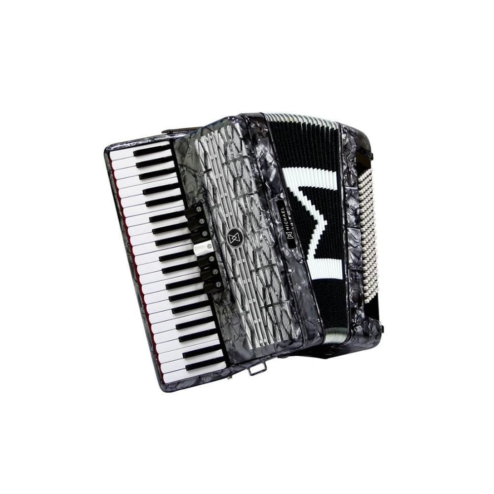 Acordeon 120 Baixos Michael ACM12007N PBK Preto Perolado Com Case