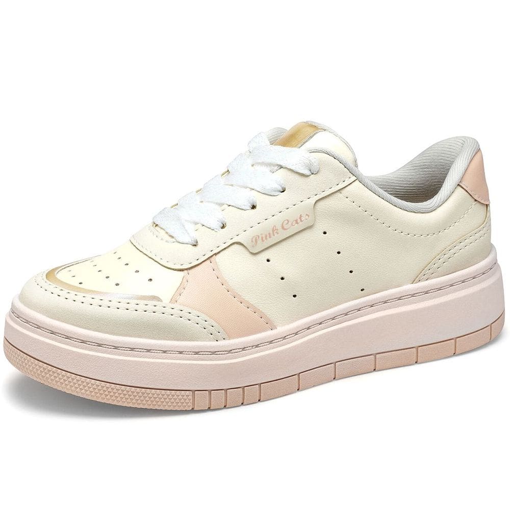 Tenis Infantil Menina Conforto Casual Pink Cats