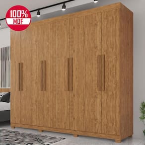 Guarda-Roupa de Casal 100% MDF 8 Portas 4 Gavetas Itália  - Tudo de Móveis