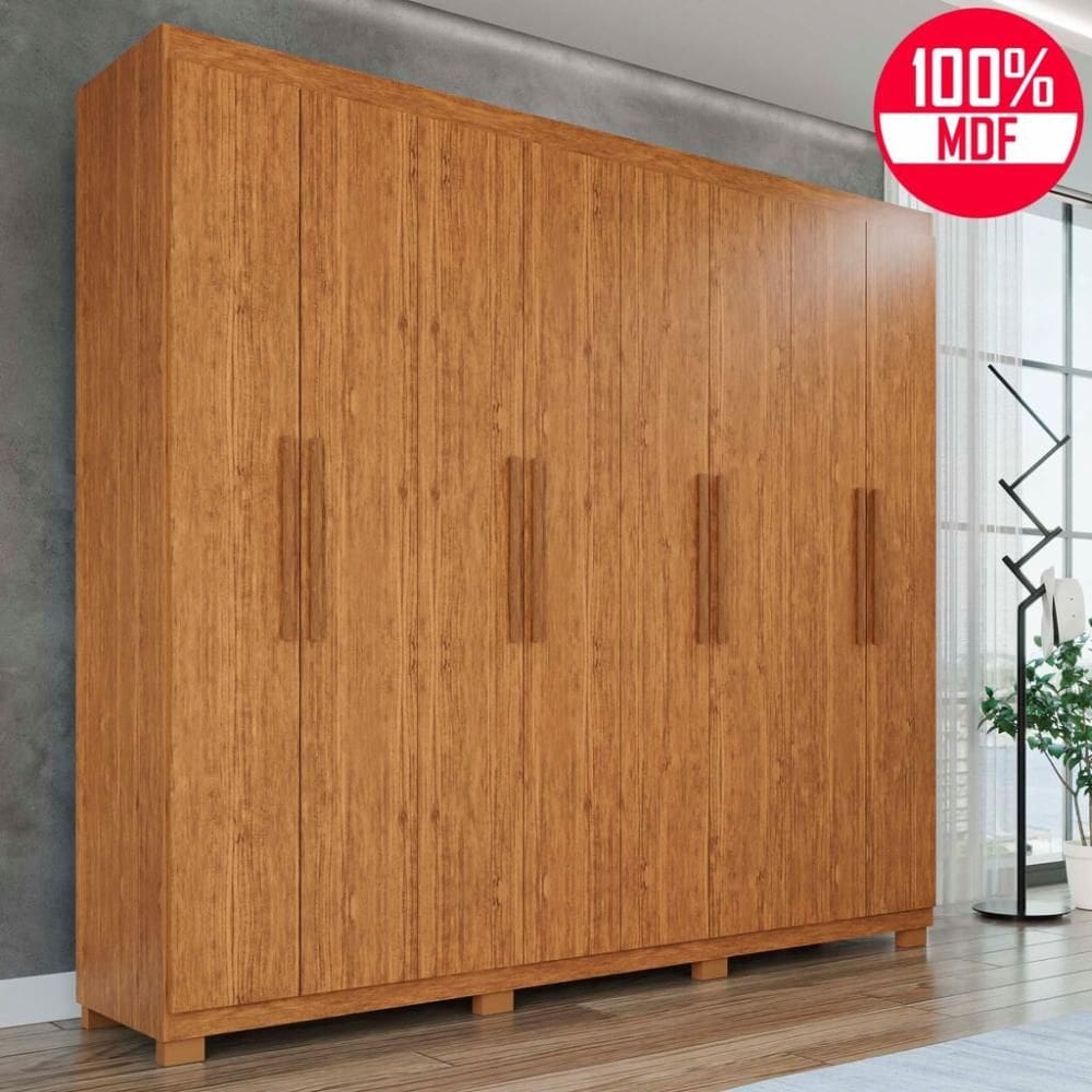 Guarda-Roupa Casal 100% MDF 8 Portas e 4 Gavetas Heros - Tudo de Móveis