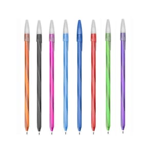 Kit Caneta Esferográfica Cis Spiro Glow 0.7 Com 8 Cores