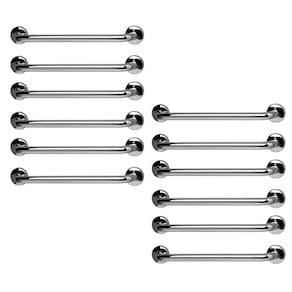 Barra de Apoio 60cm Aço Inox Kit 12 Unidades Banheiro Box Idoso Deficiente Cadeirante Acessibilidade Suporte Corrimao Escada Resistente