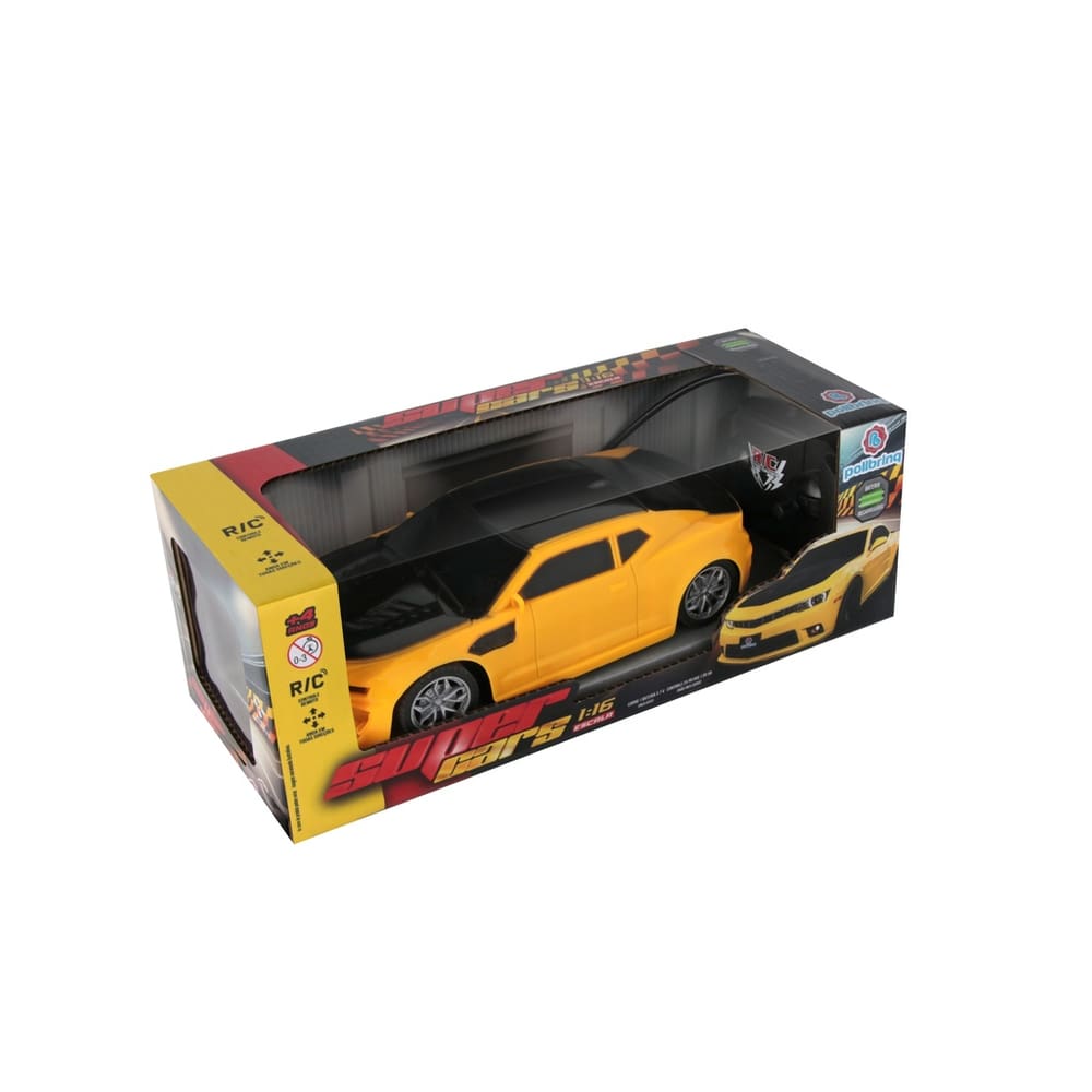 Carrinho Controle Remoto Camaro Amarelo/Vermelho - Polibrinq