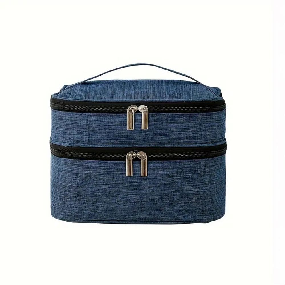 Necessaire Viagem Bolsa Dupla Organizador Azul