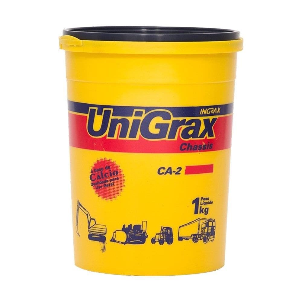 Graxa de Cálcio Unigrax Marrom Uso Geral Chassis PTG 95C 1 Kg - Embalagem com 12 Unidades