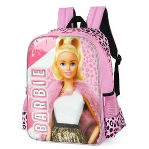 Mochila De Costas Juvenil Escolar Casual Barbie Luxcel Rosa