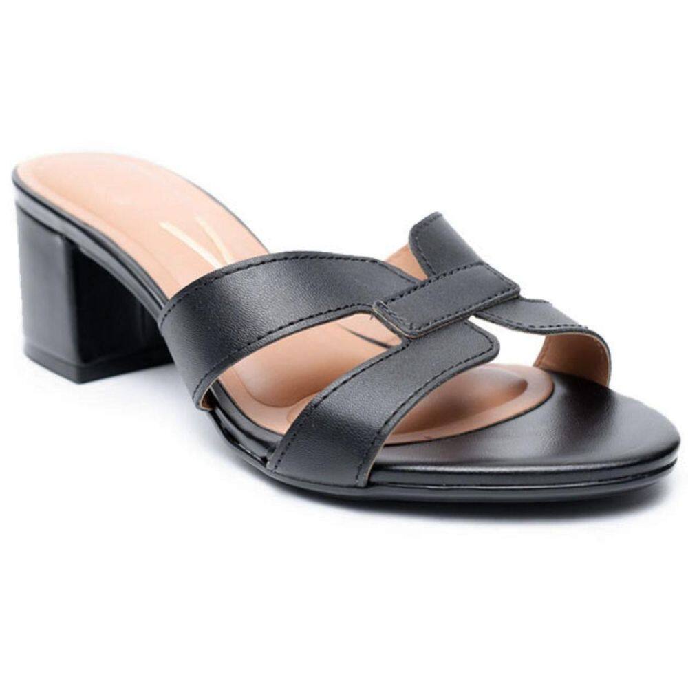 Tamanco Vizzano H Salto Bloco Feminino - Preto