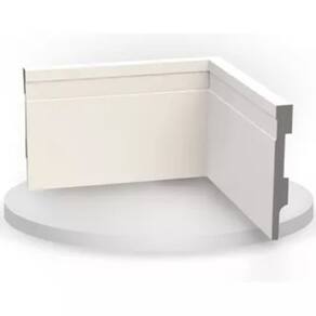 1 Moldura Rodapé Poliestireno Moderno Mdf Resistente Umidade 10cm