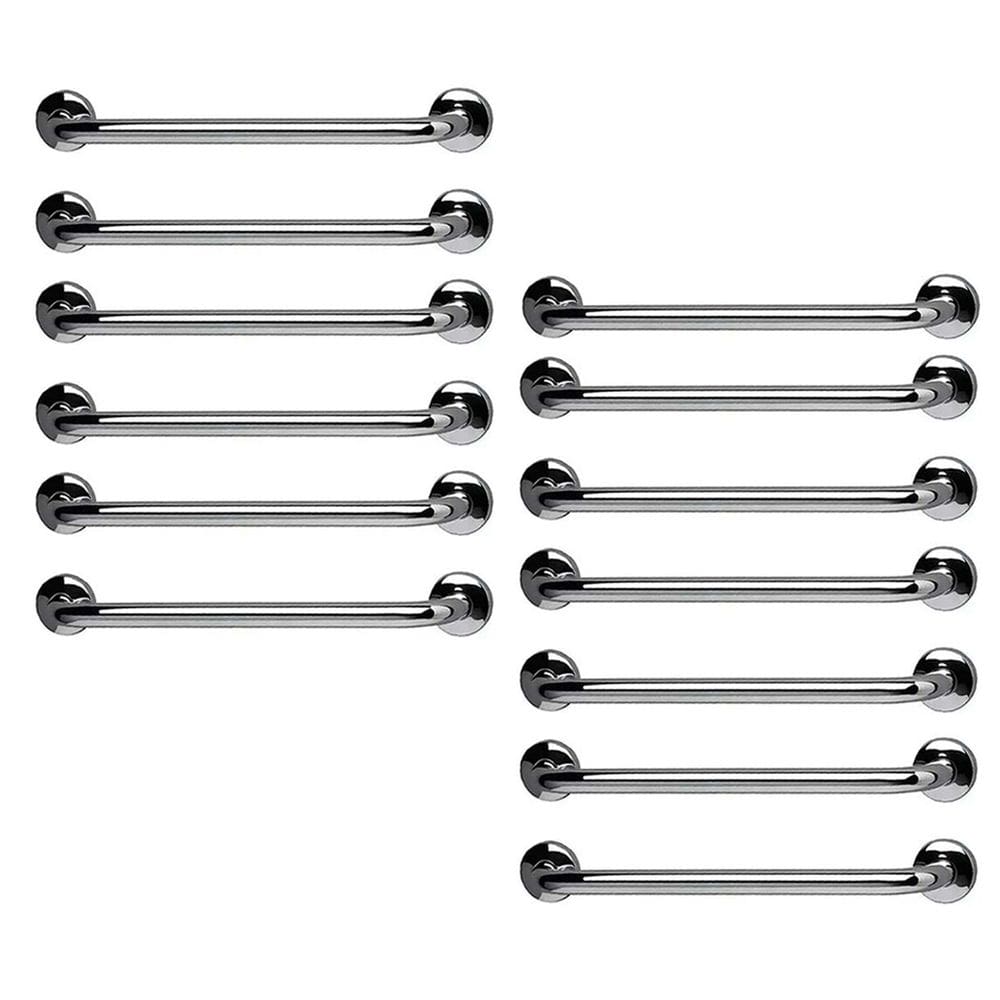 Barra de Apoio 60cm Aço Inox Kit 13 Unidades Suporte Gestante Banheiro Box Escada Corredor Corrimao Segurança Resistente Acessibilidade