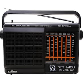 Rádio Portatil 7 Faixas Rm-pft73ac Preto Motobras