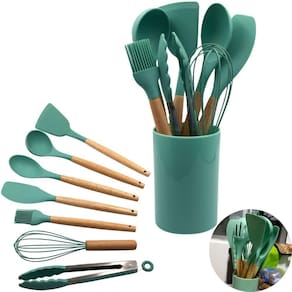 Kit Utensílios Cozinha 8 Peças verde