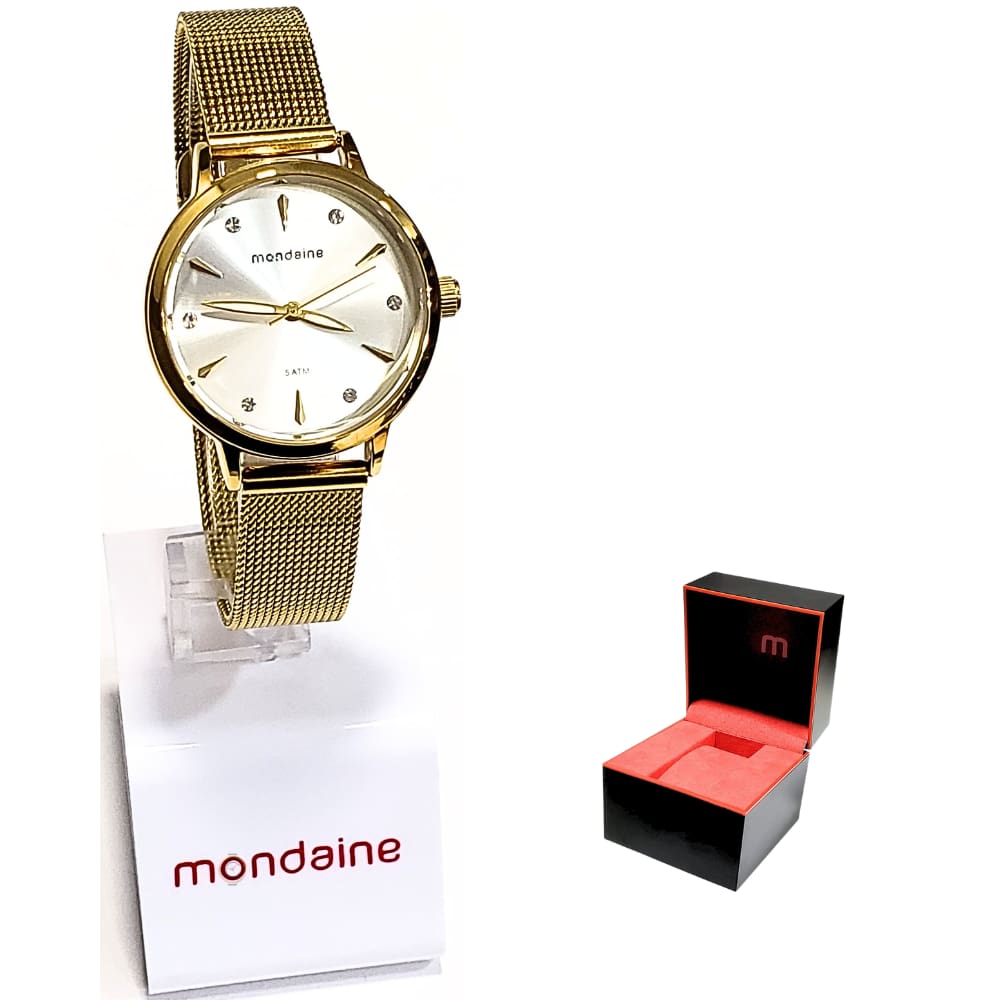 Relógio Mondaine Feminino Analógico Dourado 76733LPMVDE3