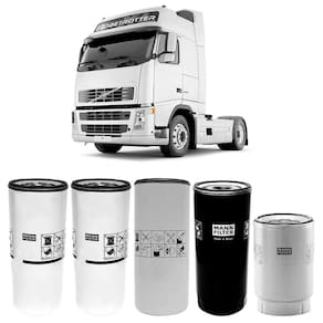 Kit Filtro Combustível Óleo FH 460 540 FM 440 MANN-FILTER