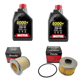 Kit Troca De Óleo 2X Motul (5000+) 10W-30 4T 1L Twister 2016 A 2022 Xre 300 Cb 300R Tornado + Filtros