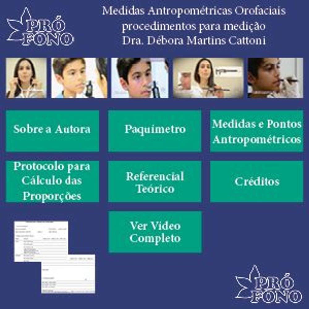 Medidas Antropométricas Orofaciais (Windows CD)