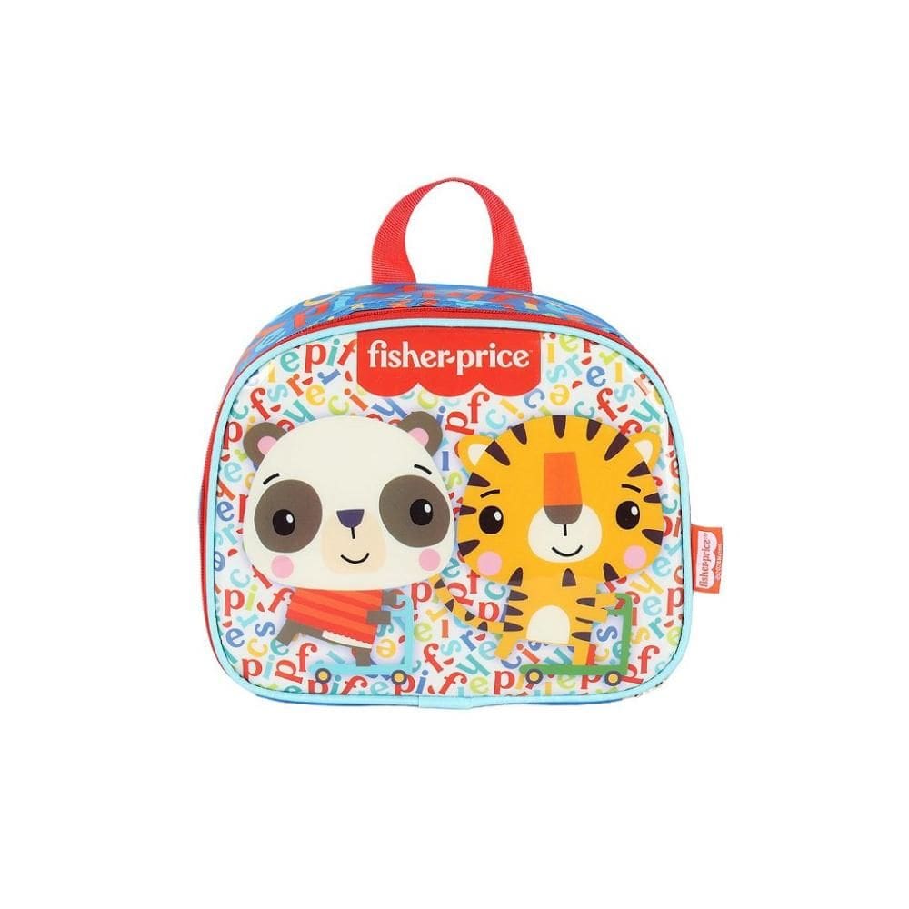 Lancheira Escolar Luxcel Fisher-Price Panda e Tigre Colorido
