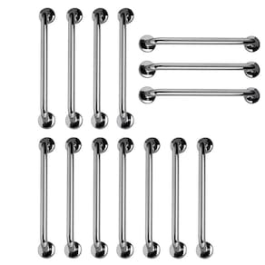 Barra de Apoio 60cm Aço Inox Kit 14 Unidades Idoso Criança Gestante Deficiente Suporte Banheiro Box Acessibilidade Corrimao Escada Segurança