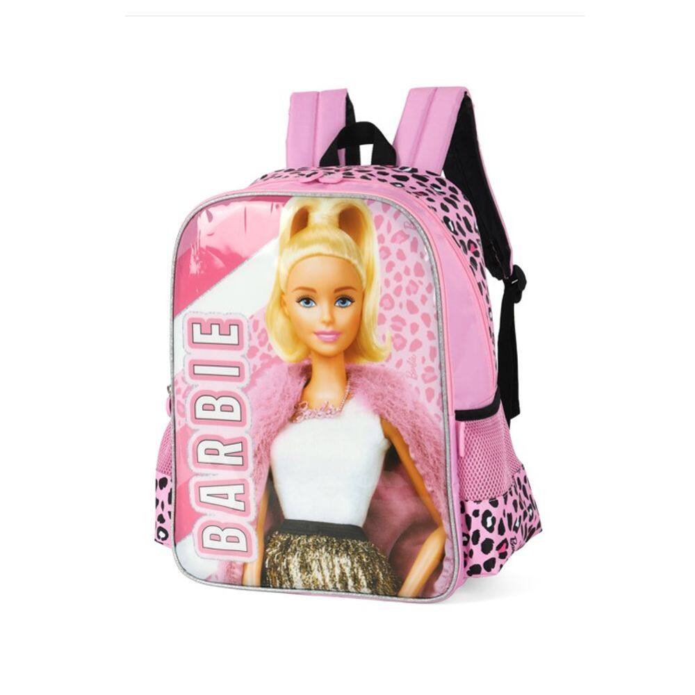 Mochila De Costas Infantil Barbie Fashion Rosa - Luxcel