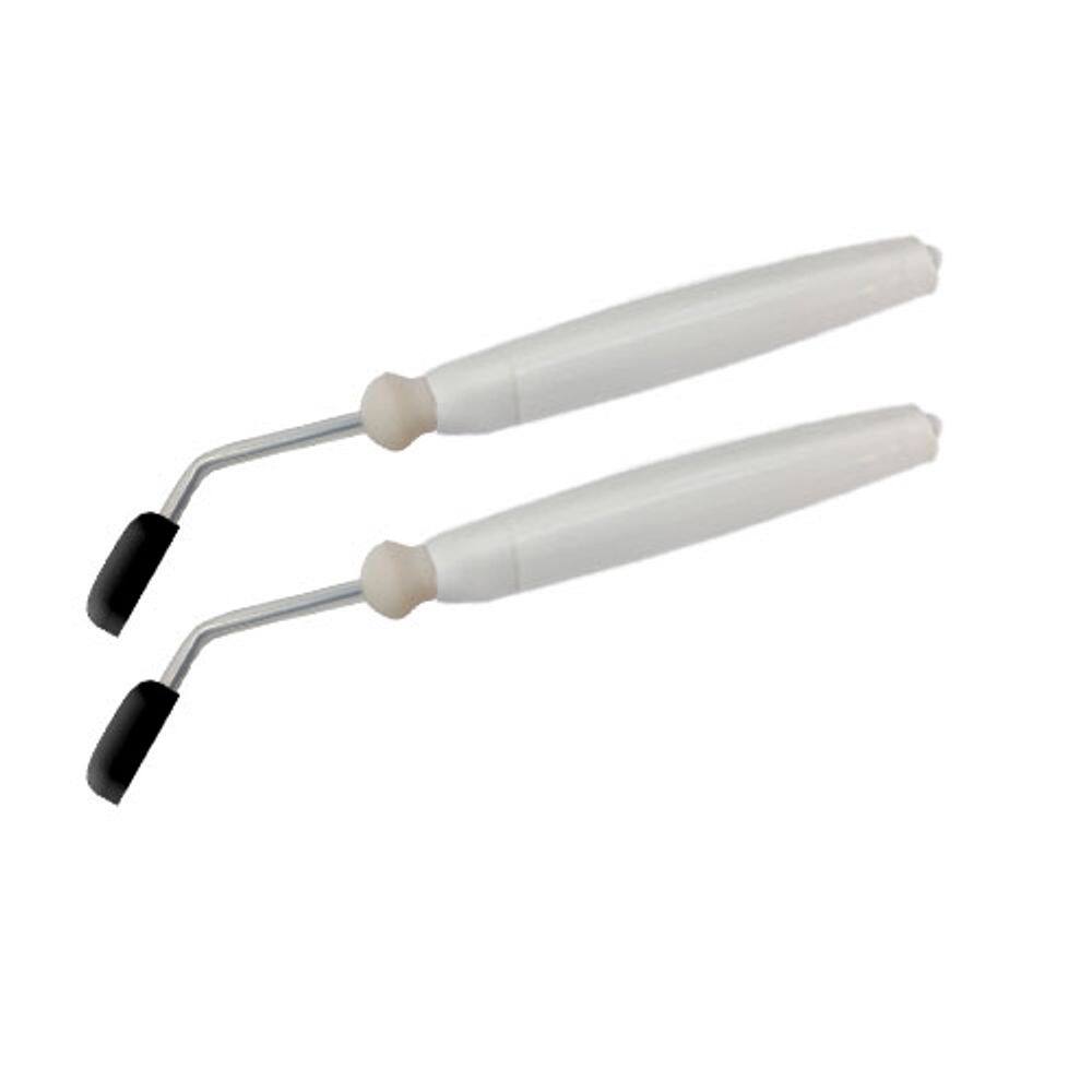 Canetas Condutivas Pró-Fono com Ponteiras Cilíndricas de Silicone com Bases Retas em Hastes Anguladas