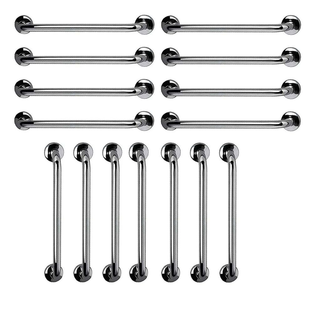 Barra Apoio 60cm Aço Inox Kit 15 Unidades Idoso Gestante Criança Acessibilidade Deficiente Segurança Banheiro Box Suporte Corrimao Escada Resistente
