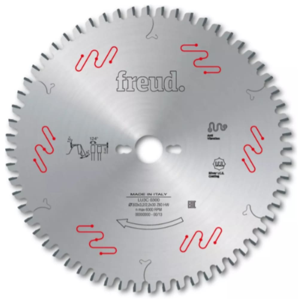 Disco De Serra Circular 303mm 60 Dentes Fr30 FREUD LU3C0300