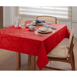 Toalha De Mesa 10 Lugares Vermelho Jacquard 3,0M Natal
