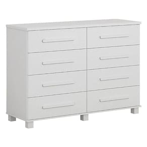 Cômoda San Marino 8 Gavetas Branco - Leifer Móveis
