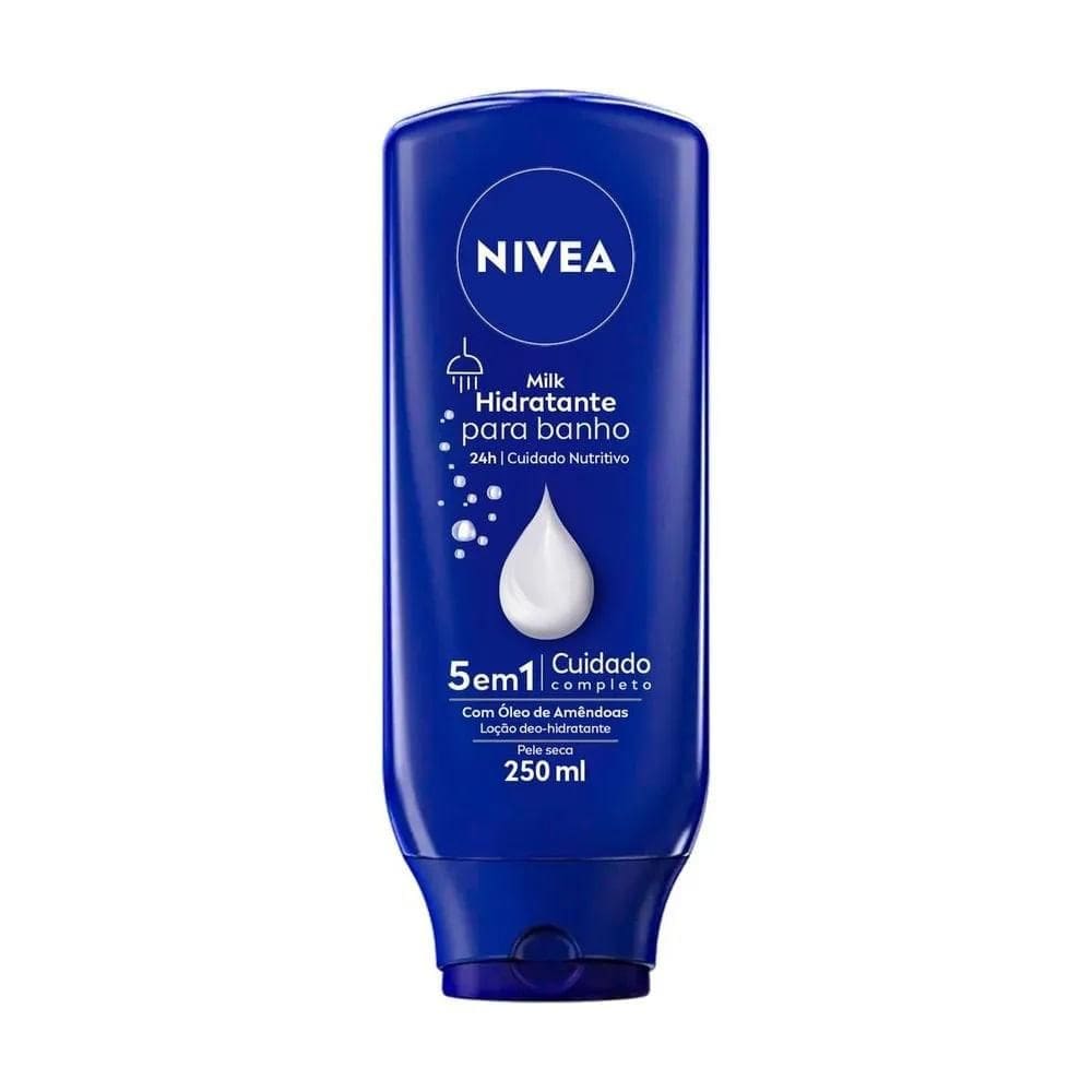 Loção Hidratante Nivea Milk Para O Banho Pele Seca 250ml Creme Para as Mãos Nivea Antiidade Q10 Plus 75g
