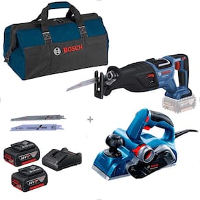 Kit Serra Tico Tico 110v GST650 e Serra Sabre GSA18v + Bolsa + 2 Baterias e Carregador Bosch