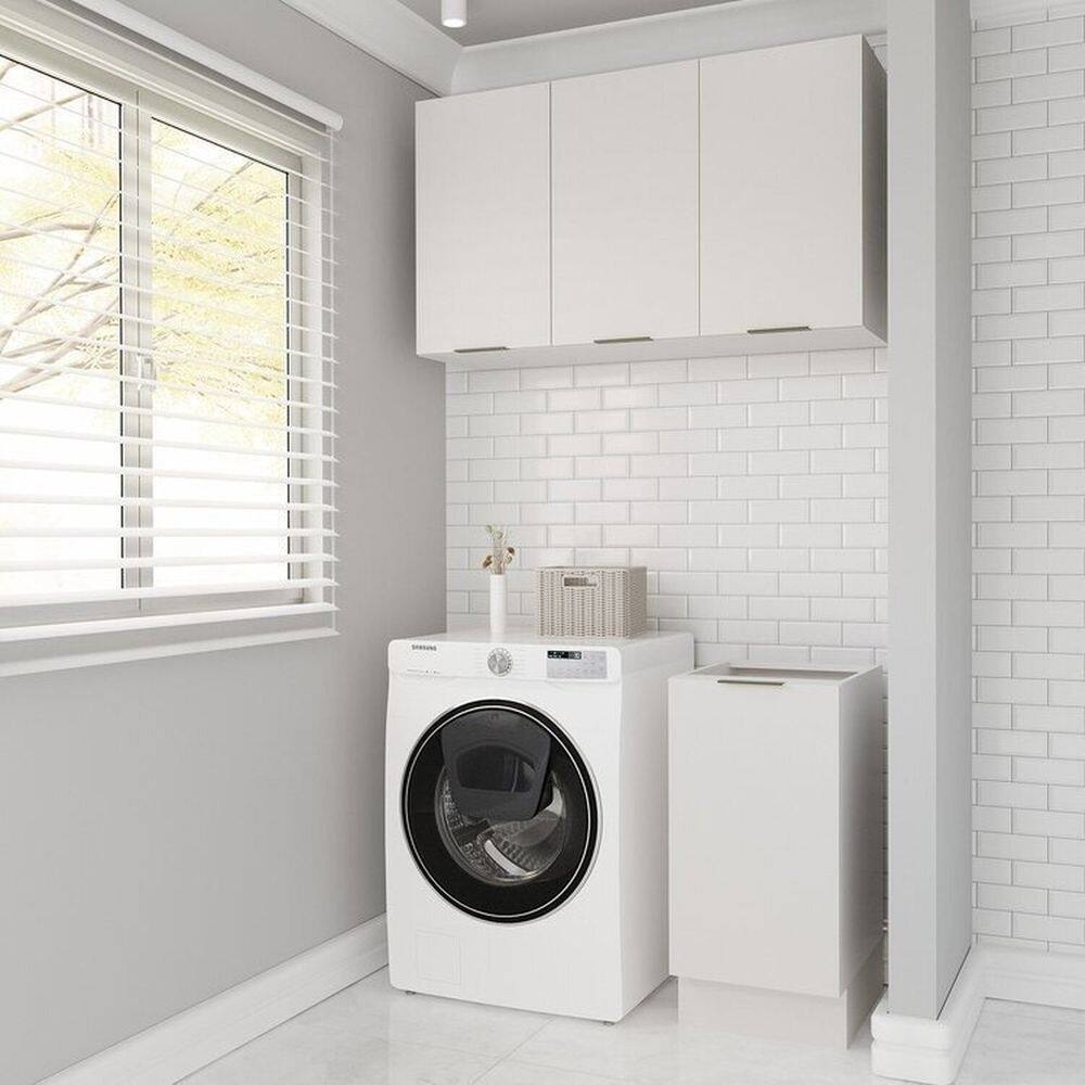 Lavanderia Modulada 2 Peças sem Tampo com Rodapé Ipanema Cabecasa Madeiramadeira Branco