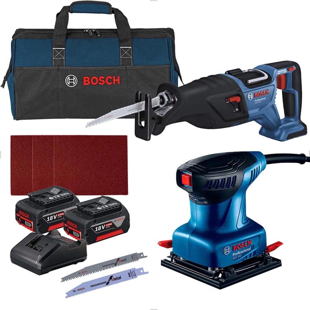 Kit Lixadeira GSS140 e Serra Sabre GSA18v-Li + Bolsa Freedom Bosch