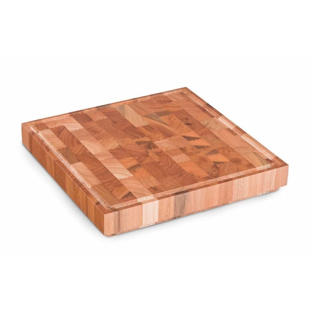 Tábua Madeira Gourmet Block Frios Com Ranhura 35cm X35cm