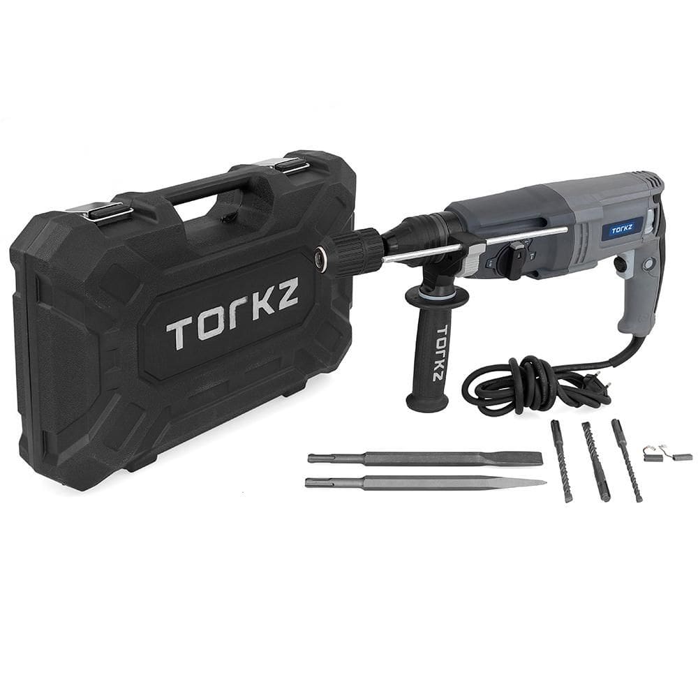 Martelete Perfurador Rompedor Torkz TRE0002 com Maleta e acessórios, encaixe SDS Plus 800 Watts - 220 Volts