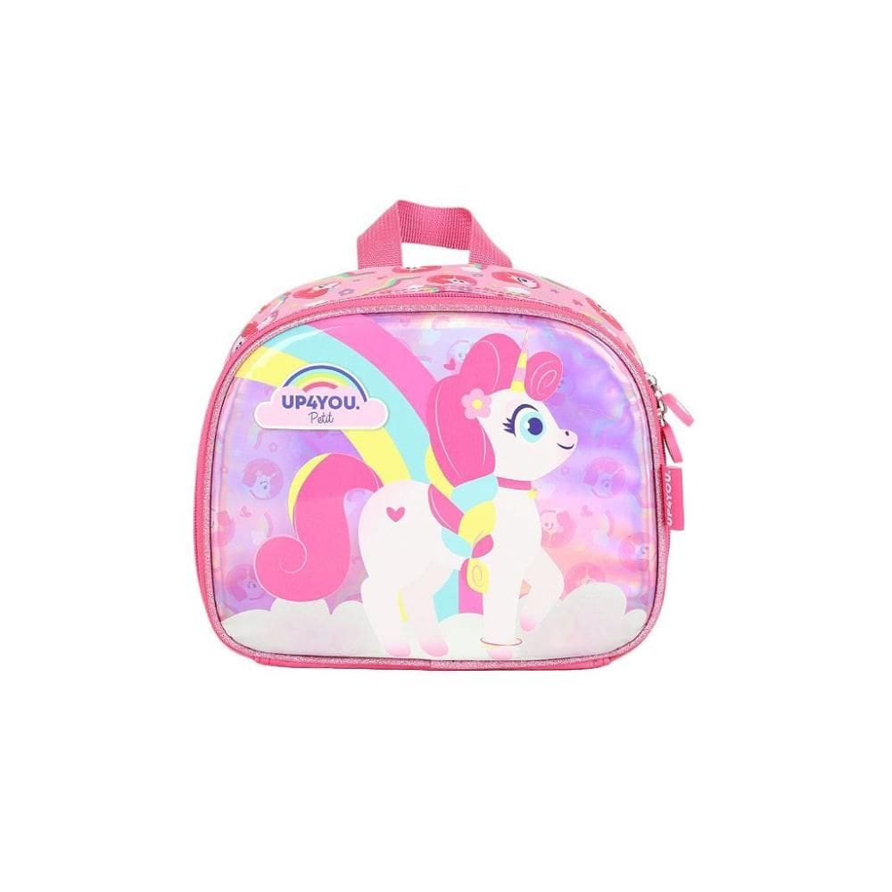 Lancheira Escolar Luxcel Up4You Unicórnio Colorido Pink