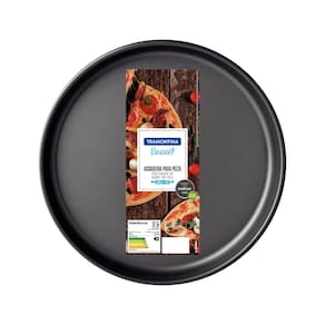 Assadeira para Pizza Tramontina em Alumínio com Revestimento Antiaderente Starflon Max Grafite - 30 cm 1,8 L