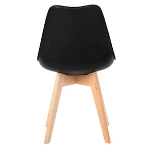 Cadeira Eames Leda Estofada Movescan Preta