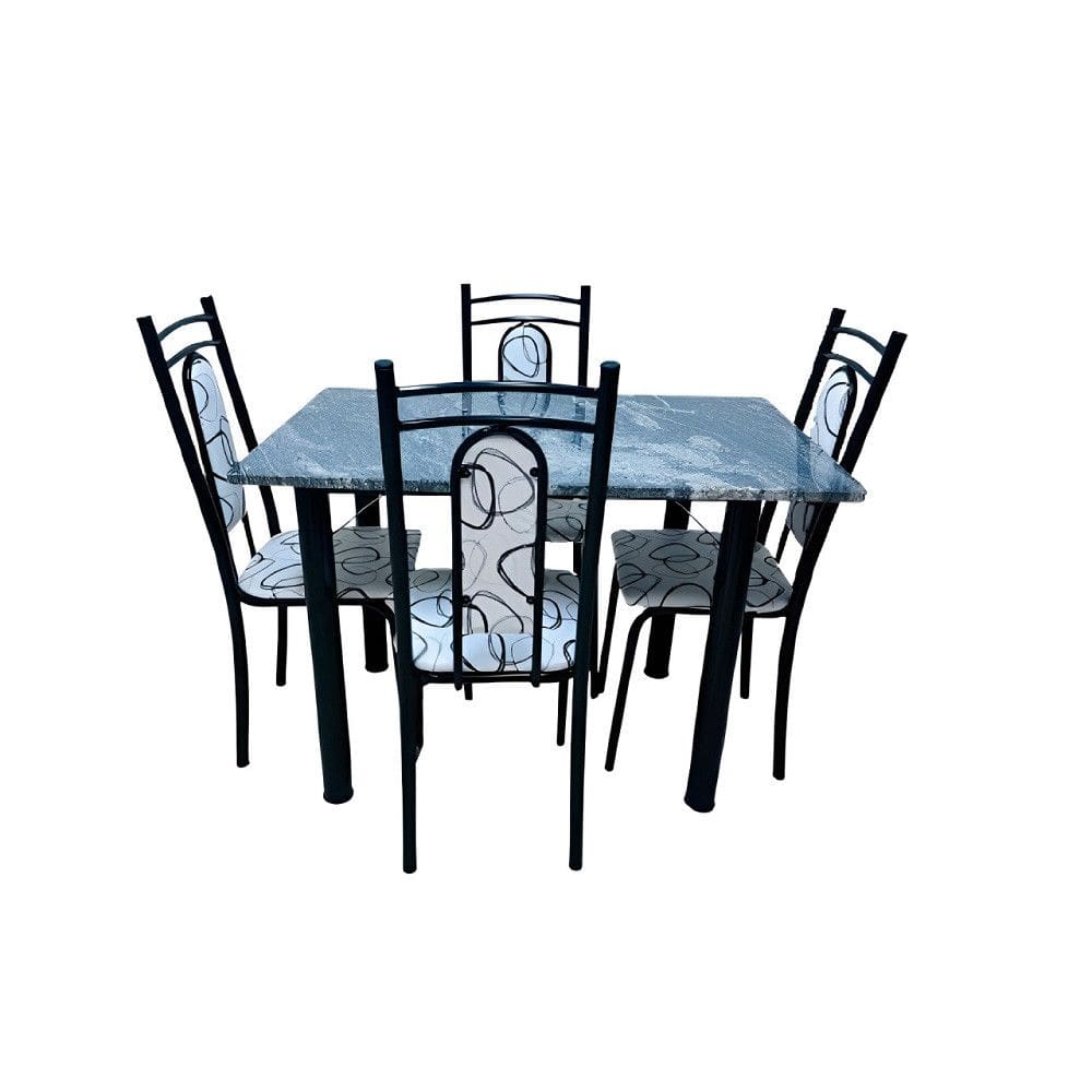 Conjunto Mesa de Jantar Tubular Veneza Gran 110x70cm com 4 Cadeiras 1031 Thais