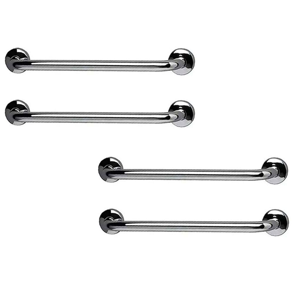 Barra de Apoio 70cm Inox Kit 4 Unidades Banheiro Box Gestante Idoso Criança Deficiente Suporte Resistente Segurança
