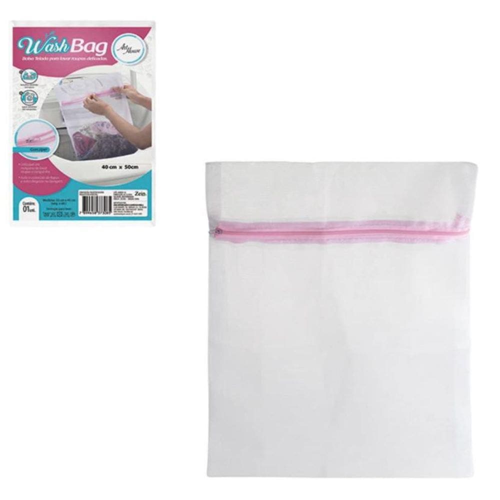 Saco Protetor Para Lavar Roupas Delicadas 40 X 50 Cm