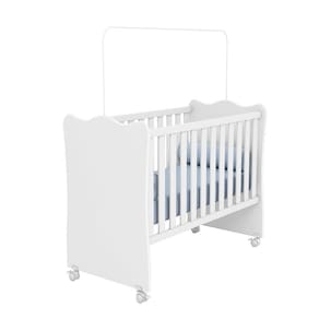 Berço Simples Quarto Infantil Bebê C/ Colchão 4 Rodinhas/Rodízios Doce Sonho 1