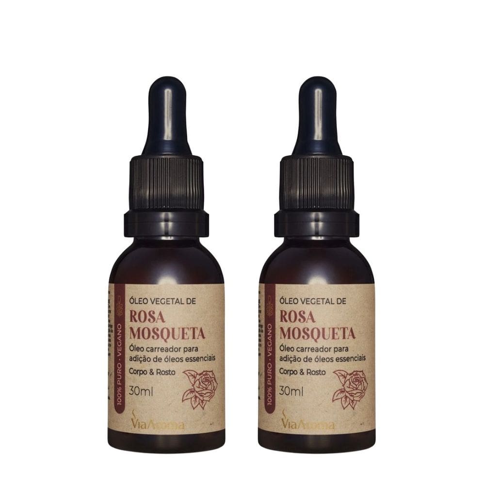 Kit 2 Óleo Vegetal de Rosa Mosqueta Via Aroma 30ml