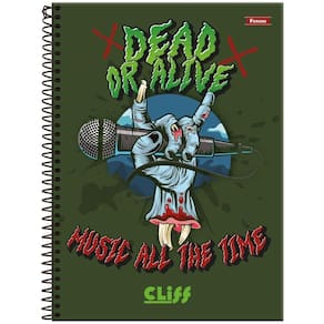 Caderno Espiral Universitário Foroni Capa Dura Cliff Masculino|12 Matérias 192 Folhas - Embalagem com 4 Unidades